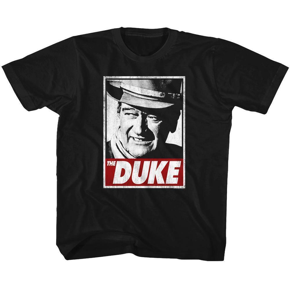 John Wayne Tha Duke Black Toddler T Shirt
